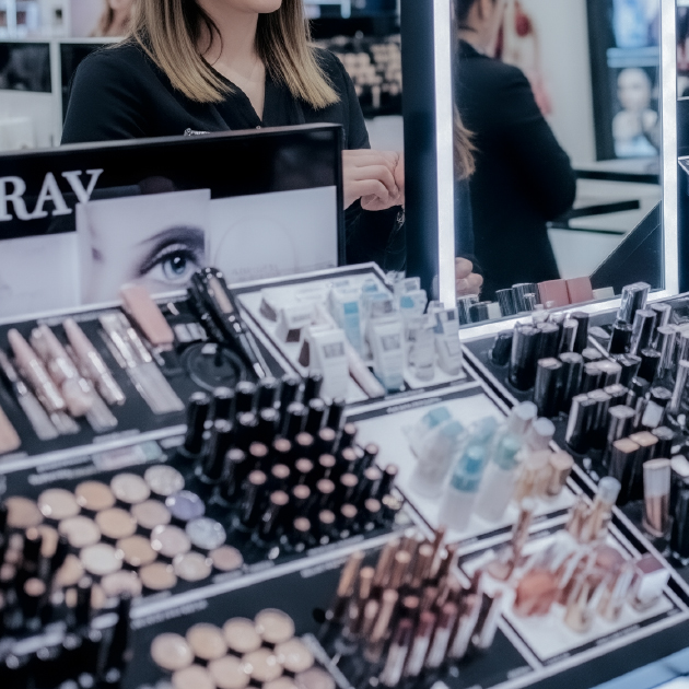 店頭での什器写真